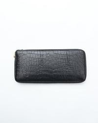 ED ROBERT JUDSON PARALLEL magic purse_L C/#50 black croco grain
