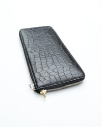 ED ROBERT JUDSON  PARALLEL magic purse_L C/#50  black  croco grain