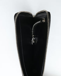 ED ROBERT JUDSON PARALLEL magic purse_L C/#50 black croco grain