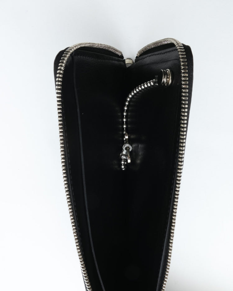 ED ROBERT JUDSON PARALLEL magic purse_L C/#50 black croco grain