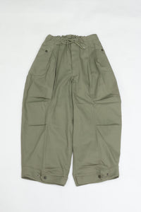 HAVERSACK Cotton Herringbone Cropped Army Pants 462626 KHAKI