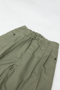 HAVERSACK Cotton Herringbone Cropped Army Pants 462626 KHAKI