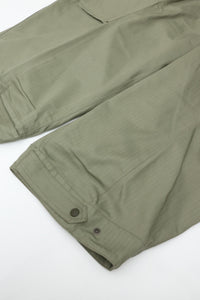 HAVERSACK Cotton Herringbone Cropped Army Pants 462626 KHAKI