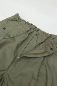 HAVERSACK Cotton Herringbone Cropped Army Pants 462626 KHAKI