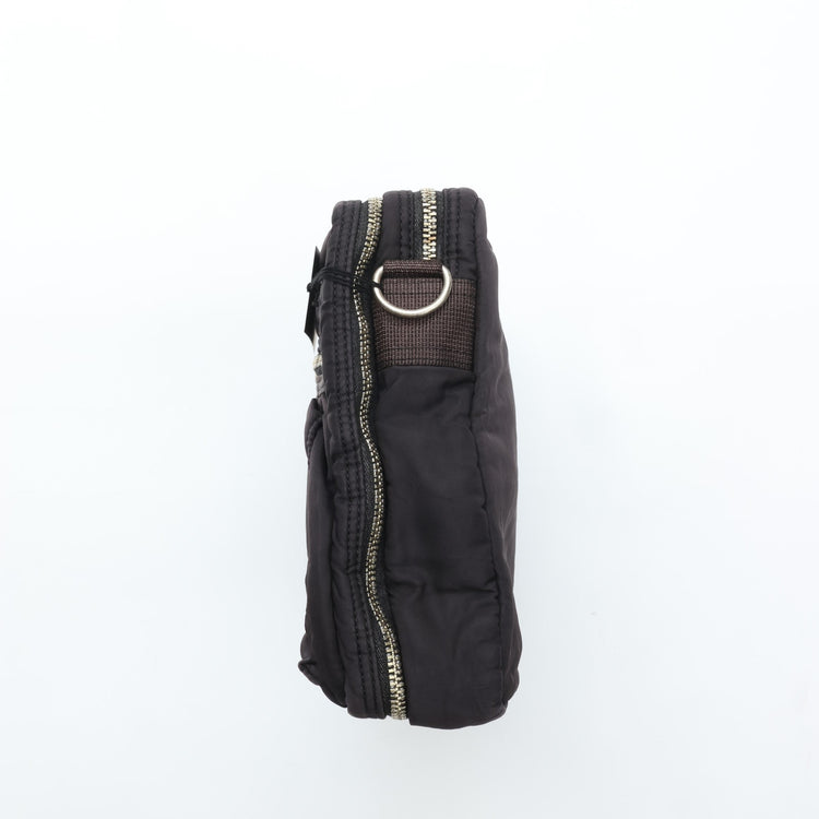PORTER CLASSIC  SUPER NYLON SIMPLE SHOULDER BAG BLACK