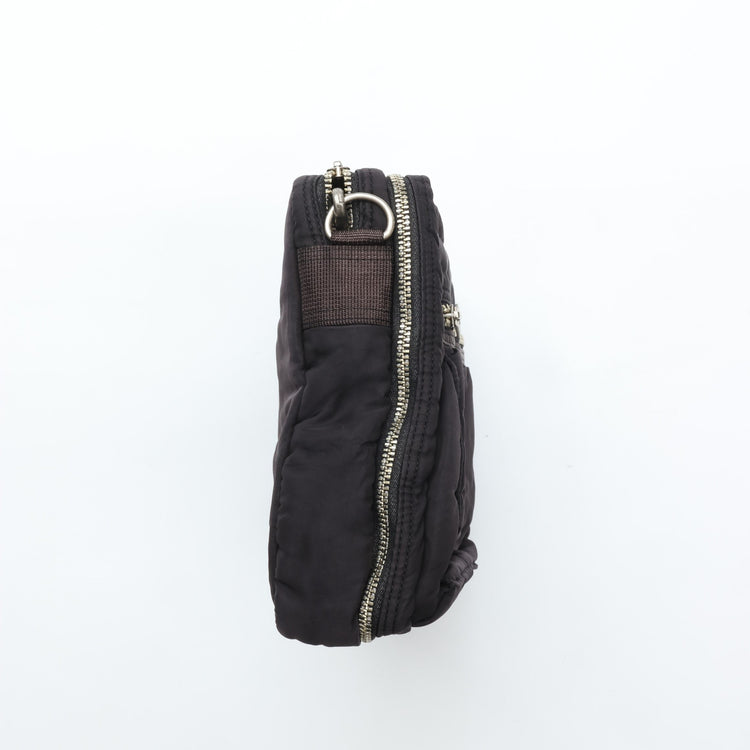 PORTER CLASSIC  SUPER NYLON SIMPLE SHOULDER BAG BLACK