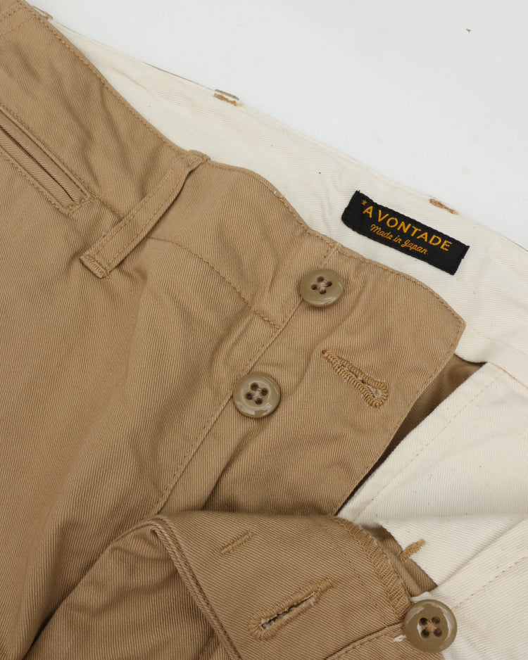 A VONTADE   Type 45 Chino Trousers VTD-0340-PT3 KHAKI