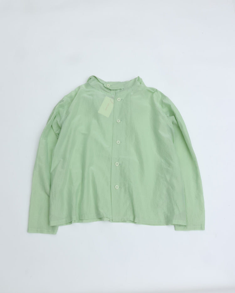 MEYAME  COTTON SILK HOODED JACKET GREEN