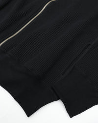 A VONTADE   Big Waffle Drivers Zip Cardigan VTD-0602-CS BLACK