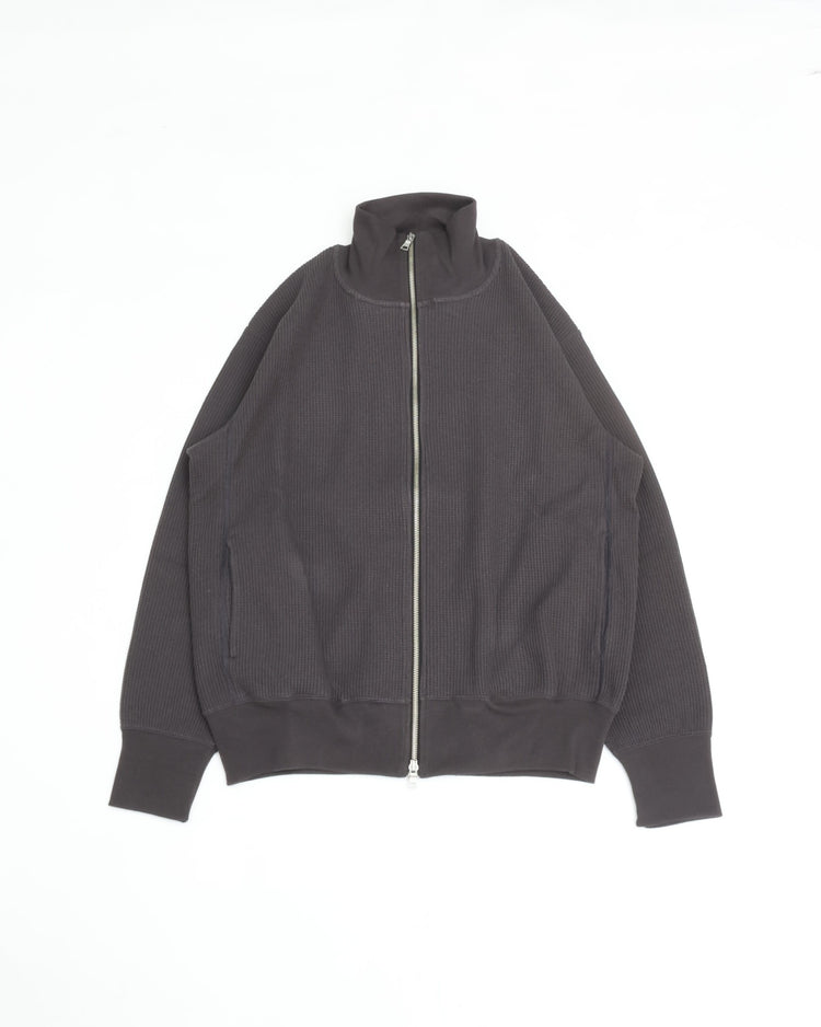 A VONTADE   Big Waffle Drivers Zip Cardigan VTD-0602-CS CHARCOAL