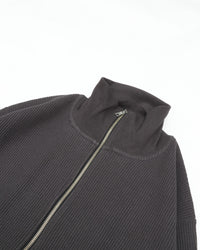 A VONTADE   Big Waffle Drivers Zip Cardigan VTD-0602-CS CHARCOAL
