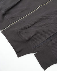 A VONTADE   Big Waffle Drivers Zip Cardigan VTD-0602-CS CHARCOAL