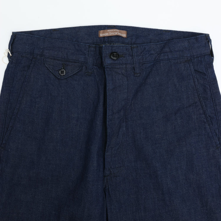 WORKERS Officer Trousers Regular Fit 8oz GR Back Denim