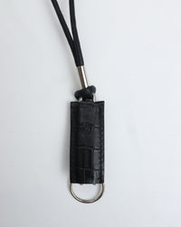 ED ROBERT JUDSON  CLIX spring clip neck holder C/#050 black croco grain