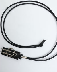ED ROBERT JUDSON  CLIX spring clip neck holder C/#050 black croco grain