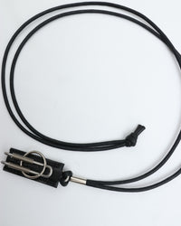 ED ROBERT JUDSON  CLIX spring clip neck holder C/#050 black croco grain