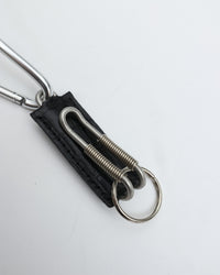 ED ROBERT JUDSON  CLIX spring clip key holder C/#050 black    croco grain