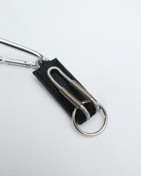 ED ROBERT JUDSON CLIX spring clip key holder C/#051 black pebble grain