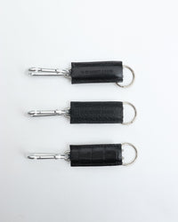 ED ROBERT JUDSON  CLIX spring clip key holder C/#050 black    croco grain