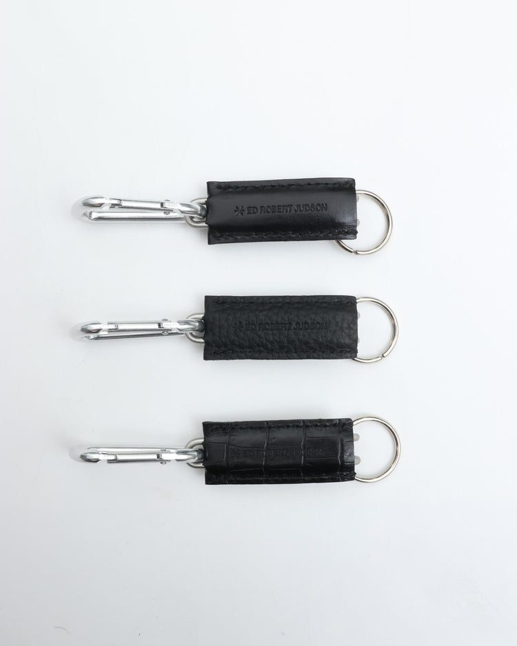 ED ROBERT JUDSON CLIX spring clip key holder C/#051 black pebble grain