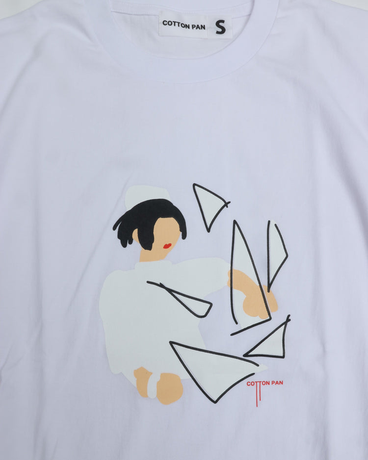 COTTON PAN Instinct GOAT S/S WHITE