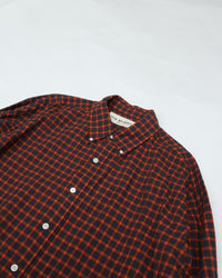 THE SHINZONE  WASHED CHECKED DADDY SHIRT 34 ORANGE
