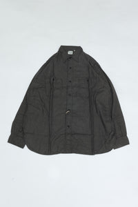 orslow   RELAX FIT MELANGE FLANNEL SHIRT GRAY CHECK 01-8270-160