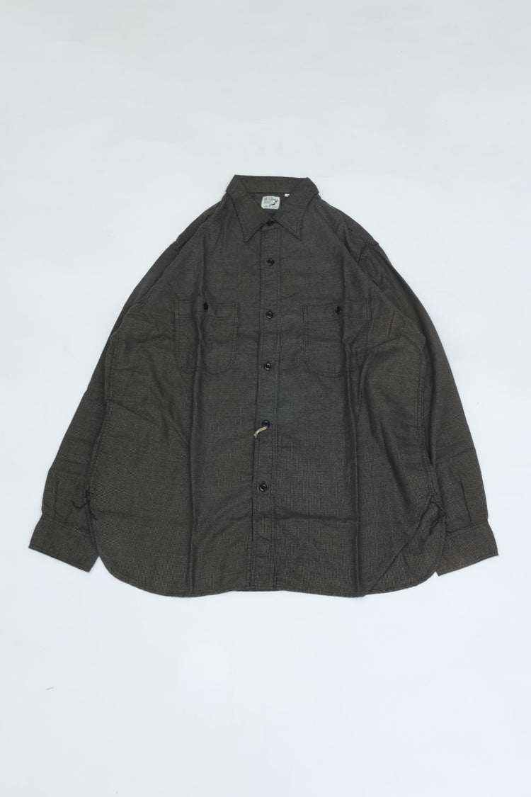 orslow   RELAX FIT MELANGE FLANNEL SHIRT GRAY CHECK 01-8270-160