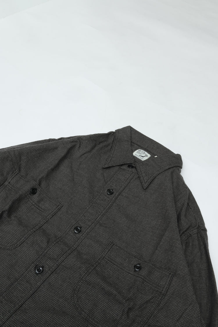 orslow   RELAX FIT MELANGE FLANNEL SHIRT GRAY CHECK 01-8270-160