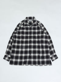 Marvine Pontiak Shirt Makers Open Collar SH Black×White Ombre MPSM-1921S