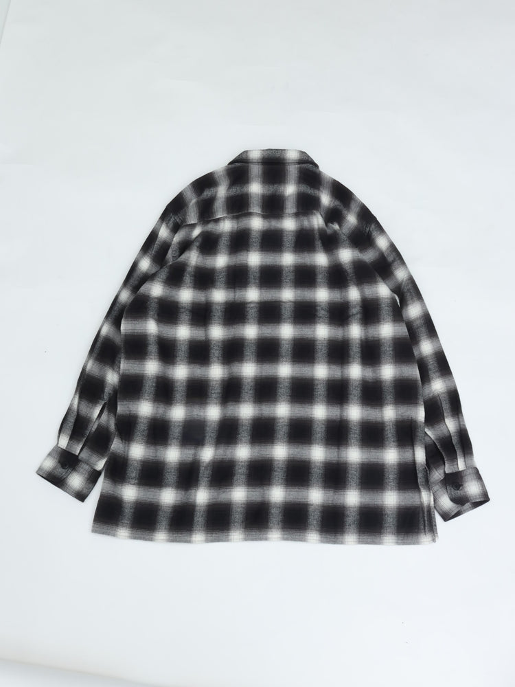 Marvine Pontiak Shirt Makers Open Collar SH Black×White Ombre MPSM-1921S