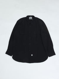 Marvine Pontiak Shirt Makers Military Work SH Black Gabardine MPSM-1905S