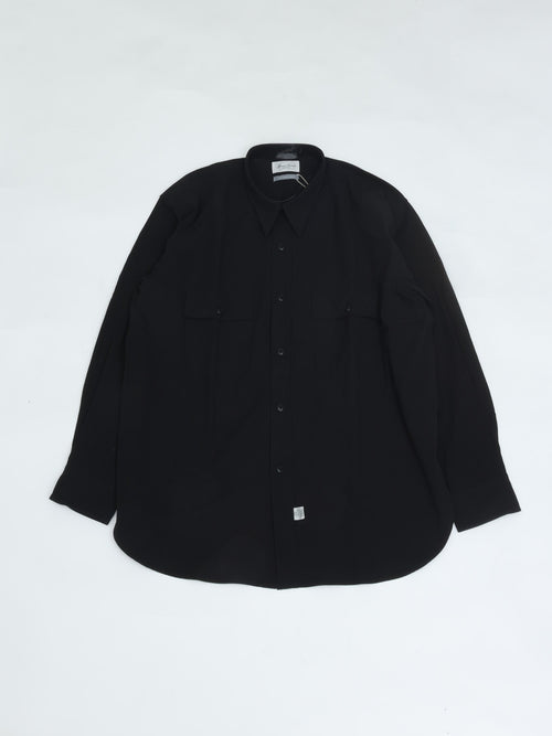 Marvine Pontiak Shirt Makers Military Work SH Black Gabardine MPSM-1905S