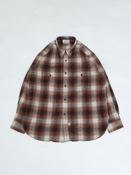 Marvine Pontiak Shirt Makers Makers Military Work SH Terracotta×Black Ombre MPSM-1905S