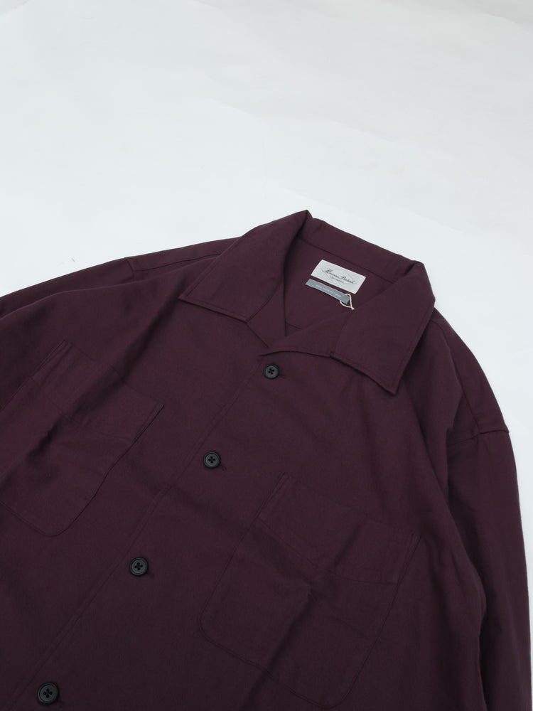 Marvine Pontiak Shirt Makers Open Collar SH Purple MPSM-1921S