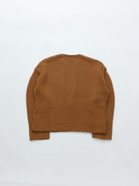 MEYAME LONG SLIT KNIT CAMEL