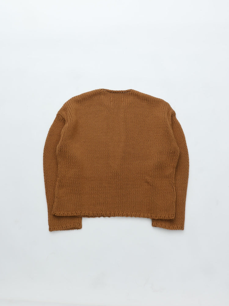 MEYAME LONG SLIT KNIT CAMEL