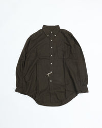 orslow STANDARD BUTTON DOWN SHIRT SOFT SUBTLY BRUSHED MINI CHECK COFFEE BROWN