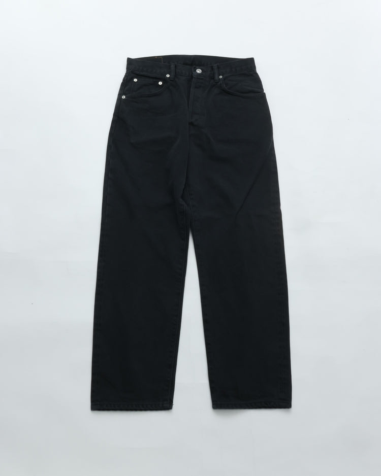 HATSKI  Buckle Denim Trousers Washi Denim Black DENIM05-W