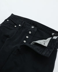 HATSKI  Buckle Denim Trousers Washi Denim Black DENIM05-W