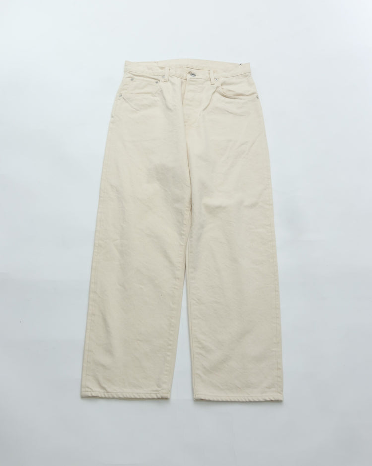 HATSKI  Denim03 Wide Tapered Denim -Ecru