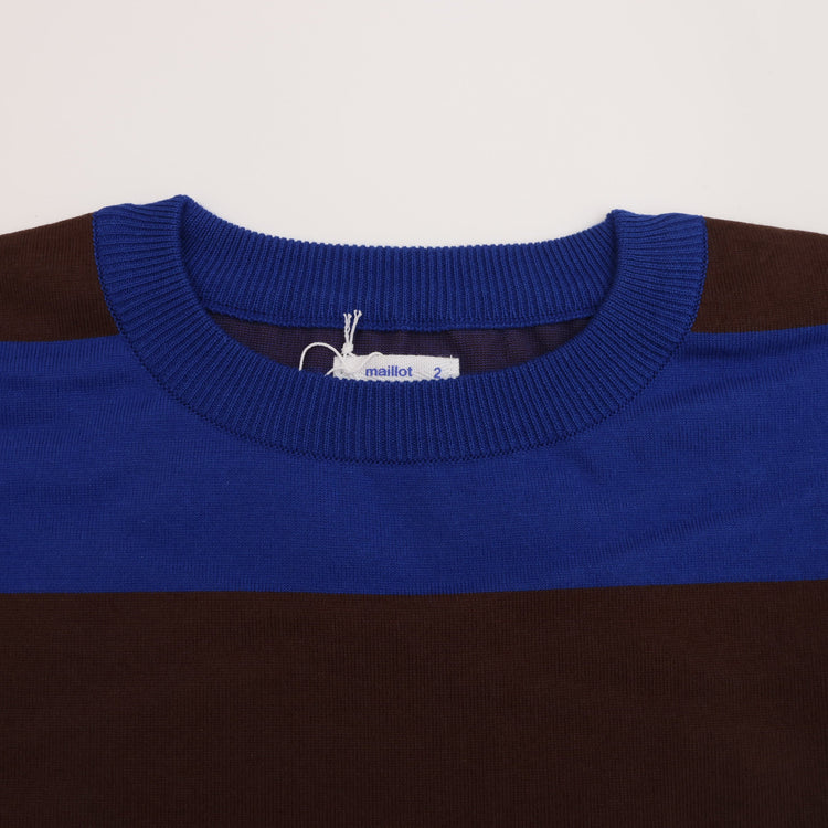 maillot / Wide Border Long-Tee (ワイドボーダーロングTee) MAK-21222 ROYAL*BROWN