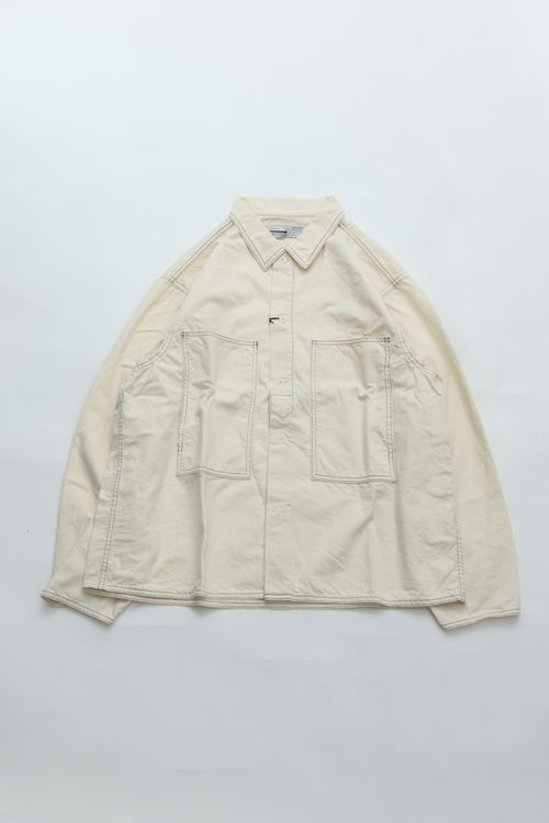 HATSKI Faux Pullover Denim Shirt HT.8203006 WHITE