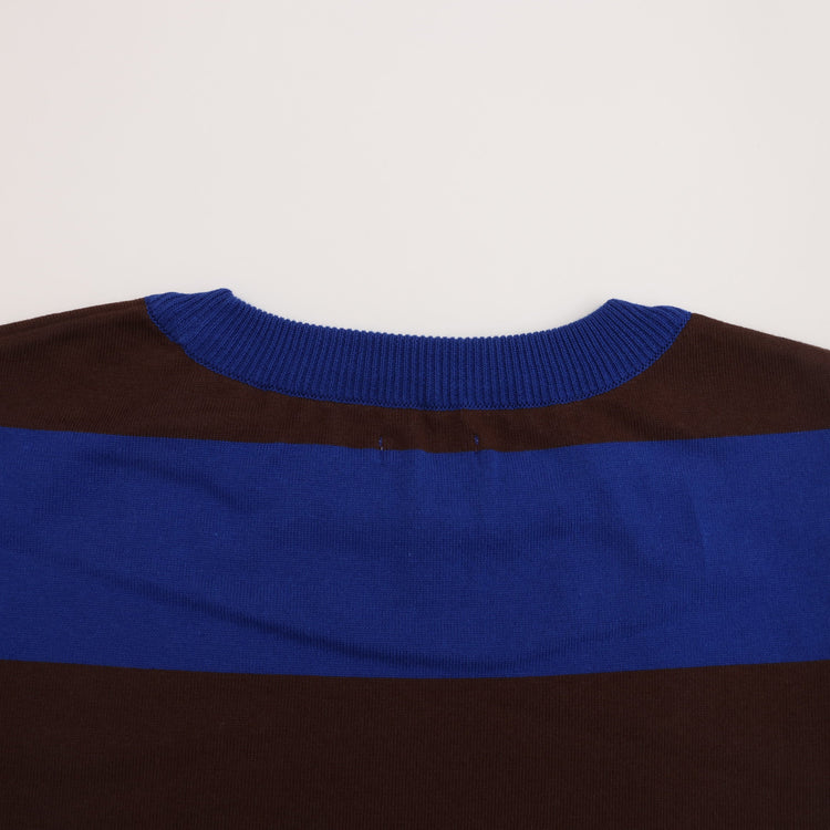 maillot / Wide Border Long-Tee (MAK-21222 ROYAL*BROWN)