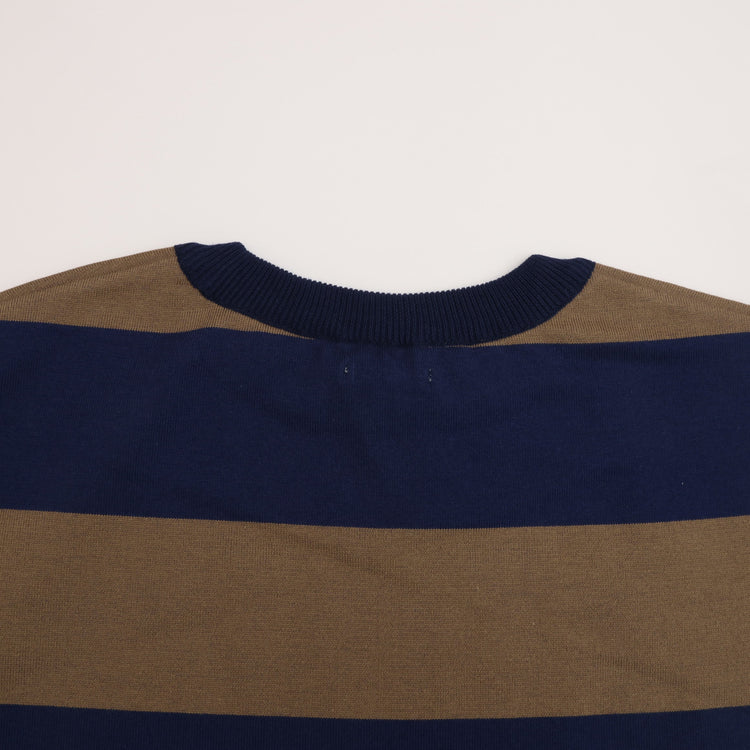 maillot / Wide Border Long-Tee (MAK-21222 NAVY*KHAKI)