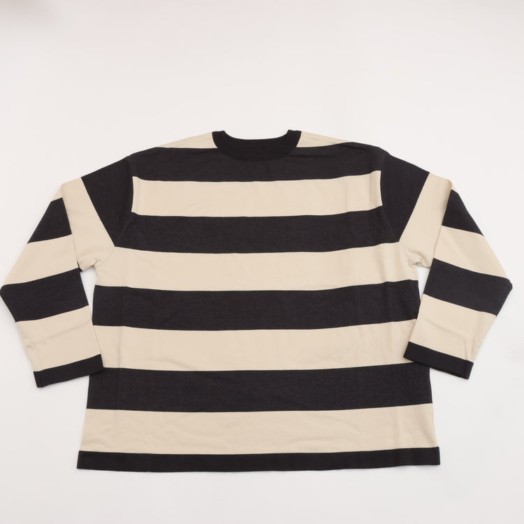 maillot / Wide Border Long-Tee (ワイドボーダーロングTee) MAK-21222 CHARCOAL*SILVER