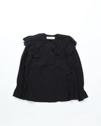 THE SHINZONE / LACE COLLAR BLOUSE 07 BLACK