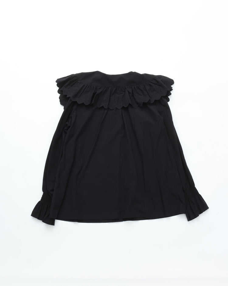 THE SHINZONE / LACE COLLAR BLOUSE 07 BLACK