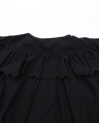 THE SHINZONE / LACE COLLAR BLOUSE 07 BLACK