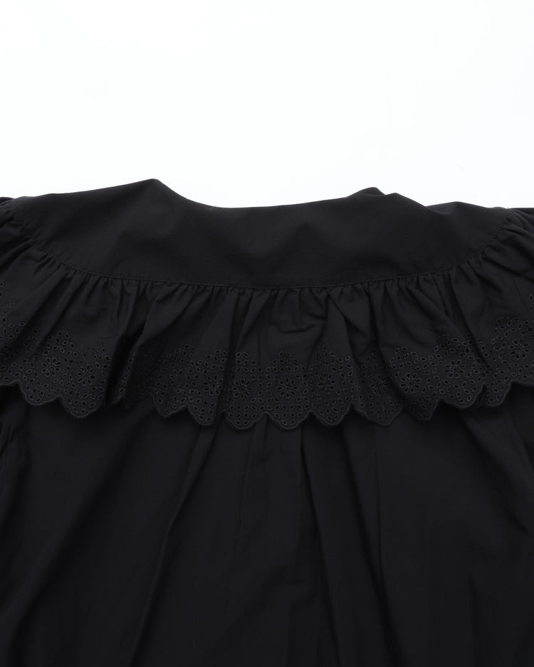 THE SHINZONE / LACE COLLAR BLOUSE 07 BLACK